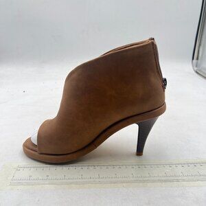 Brown Chic Slingback Peep Toe Stiletto High Heel Sandals Ankle Boots Cutout Shoe